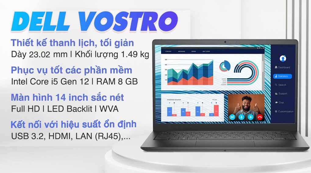 Laptop Dell Vostro 14 3420 i5 1235U/8GB/512GB/OfficeHS/Win11 (71003348)