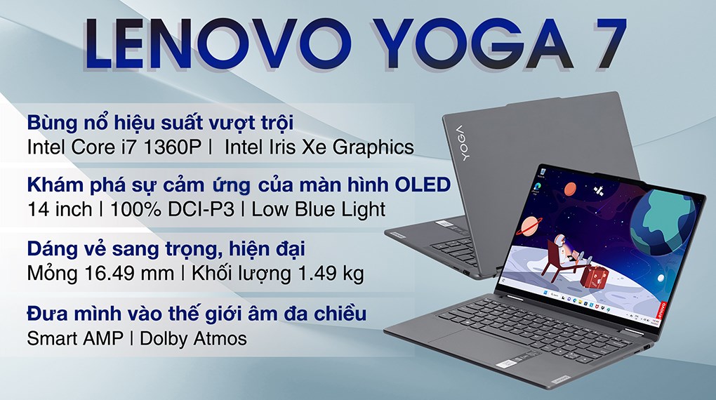 Laptop Lenovo Yoga 7 14IRL8 i7 1360P/16GB/512GB/Touch/Pen/OfficeHS/Win11 (82YL006BVN)