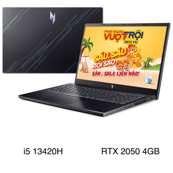 Laptop Acer Gaming Nitro V ANV15 51 53NE i5 13420H/16GB/512GB/4GB RTX2050/144Hz/Win11 (NH.QNASV.002)