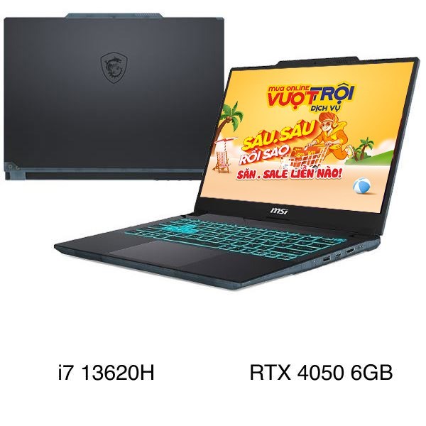 Laptop MSI Gaming Cyborg 14 A13VE i7 13620H/16GB/512GB/6GB RTX4050/144Hz/Win11 (090VN)