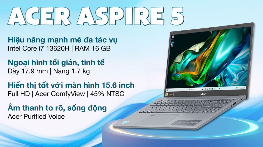 Laptop Acer Aspire 5 A515 58M 79R7 i7 13620H/16GB/512GB/Win11 (NX.KQ8SV.007)