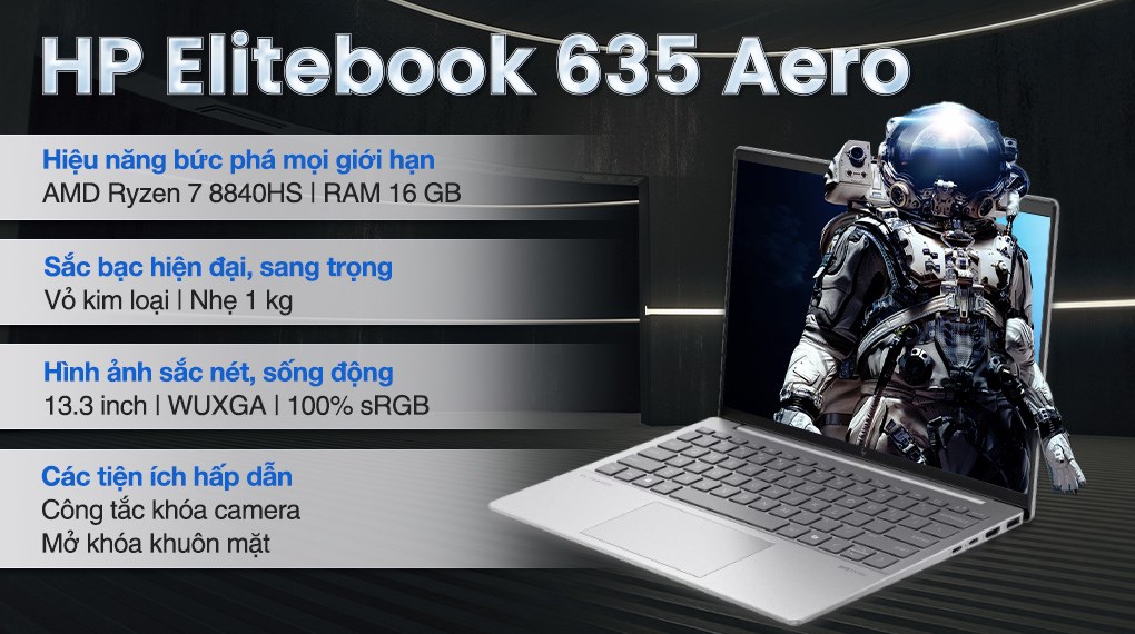 Laptop HP Elitebook 635 Aero G11 R7 8840HS/16GB/512GB/Win11 (A8WS7PT)
