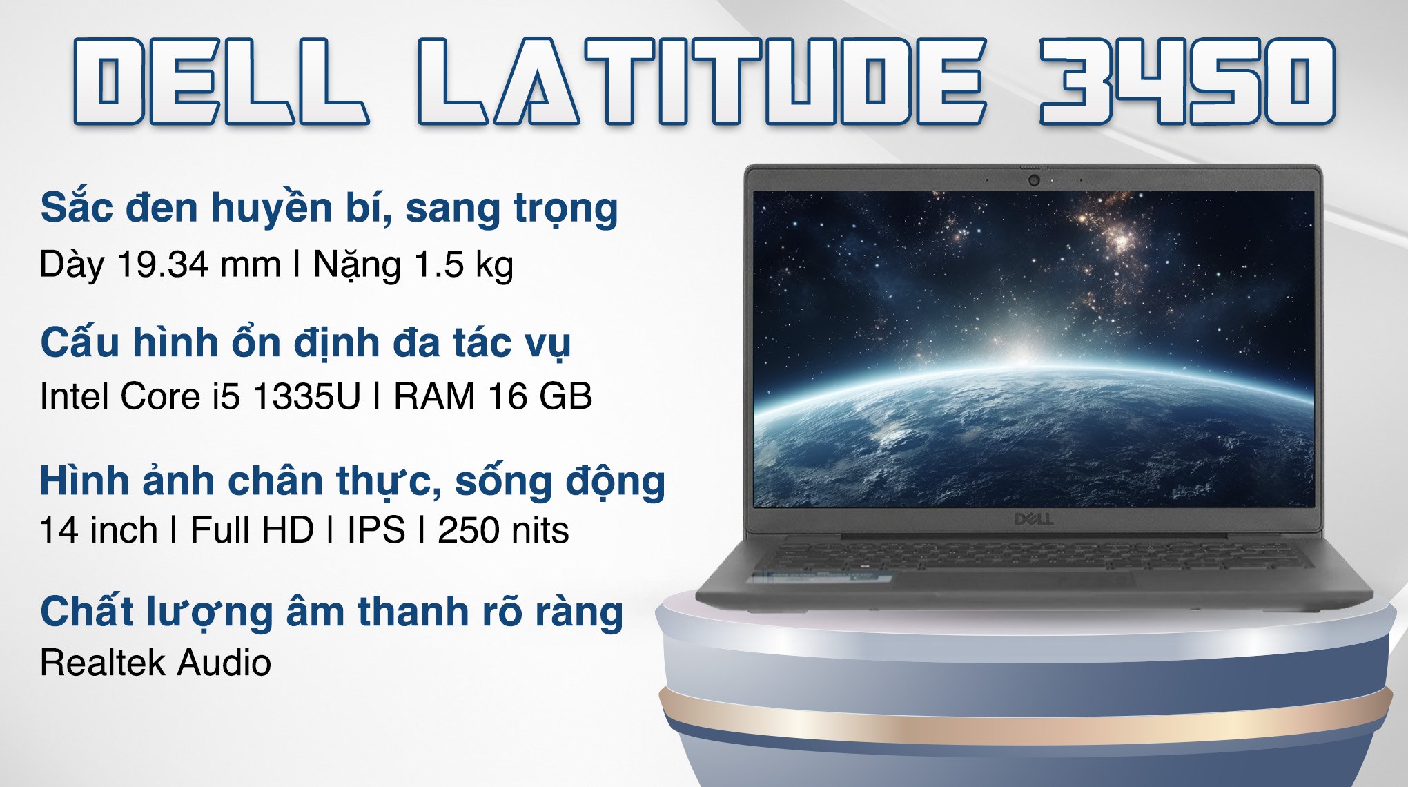 Laptop Dell Latitude 3450 i5 1335U/16GB/512GB/Win11 (L3450-1335U-16512W)