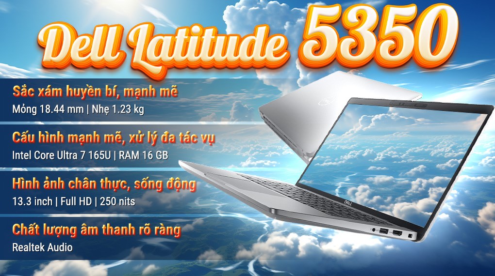 Laptop Dell Latitude 5350 Ultra 7 165U/16GB/512GB/Win11 (L5350-165U-16512W)