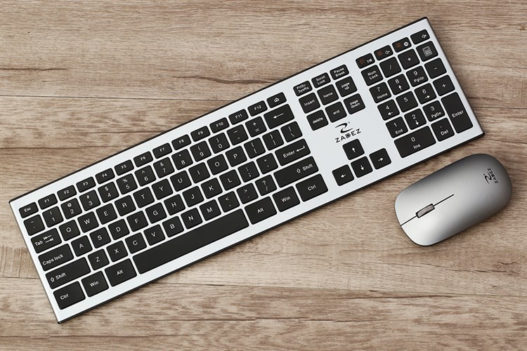 Bộ Bàn Phím Chuột Không Dây Zadez ZMK-530G Màu Xám