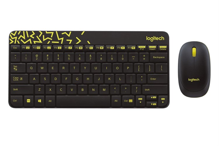 Bộ Bàn Phím Chuột Không Dây Logitech MK240 Màu Đen - Vàng