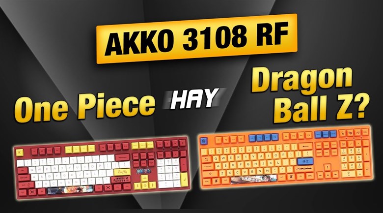 Bàn Phím Cơ Không Dây Akko 3108 RF Dragon Ball Z Cream Blue
