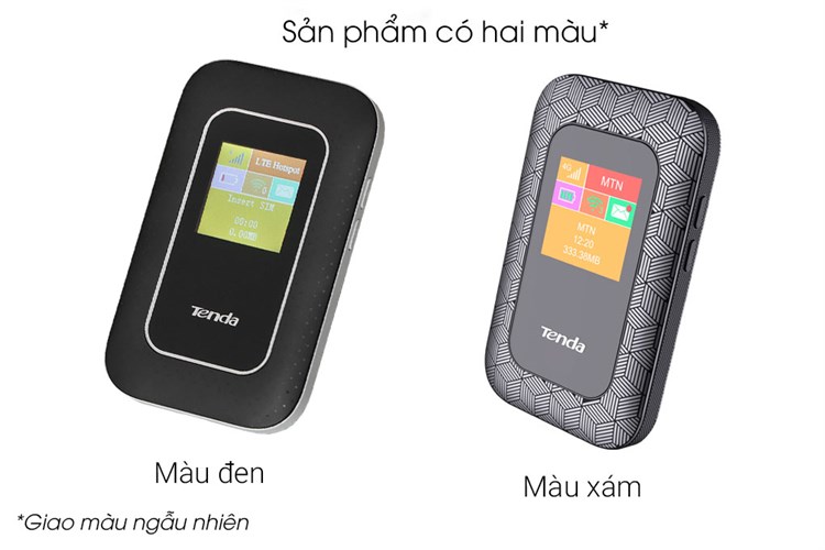 Bộ phát Wifi di động 4G LTE 150Mbps Tenda 4G185 Màu Đen - Xám