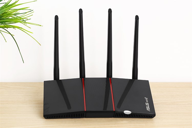 Router Wifi Chuẩn Wifi 6 Băng Tần Kép Asus AX55 Màu Đen