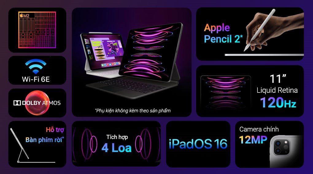 Máy tính bảng iPad Pro M2 11 inch WiFi 256GB