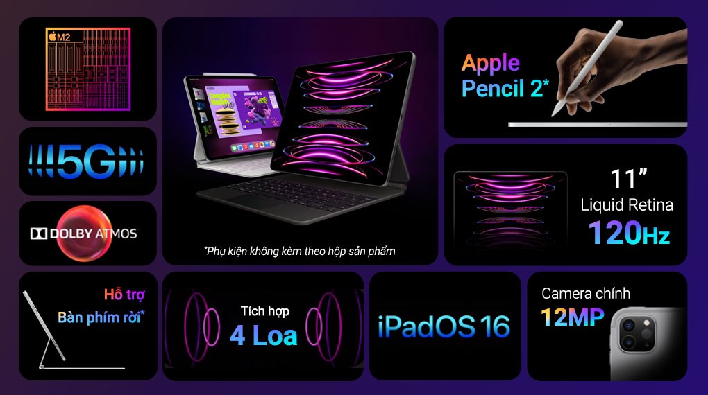 Máy tính bảng iPad Pro M2 11 inch WiFi Cellular 128GB