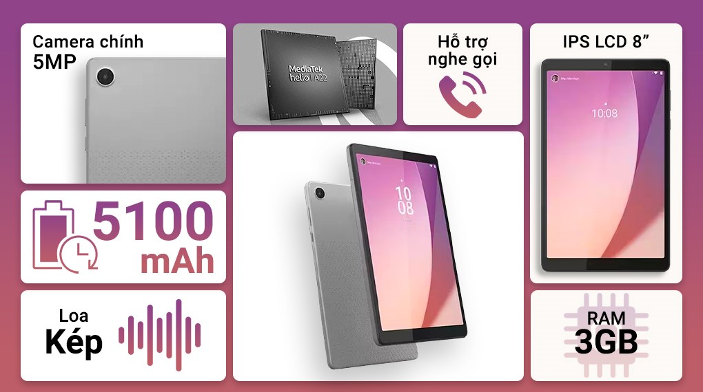 Máy tính bảng Lenovo Tab M8 4G 3GB/32GB