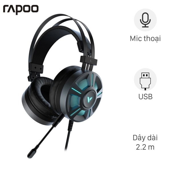 Tai nghe Chụp Tai Gaming Rapoo VH510 7.1