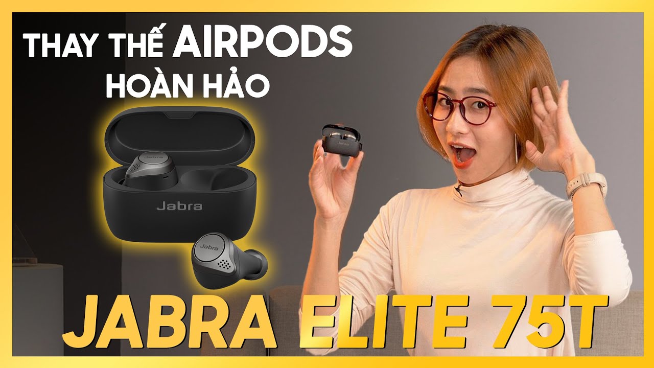 Tai nghe Bluetooth True Wireless Jabra Elite 75T Đen Titanium