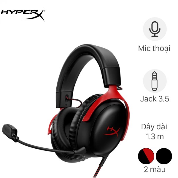 Tai nghe Chụp Tai Gaming HP HyperX Cloud III