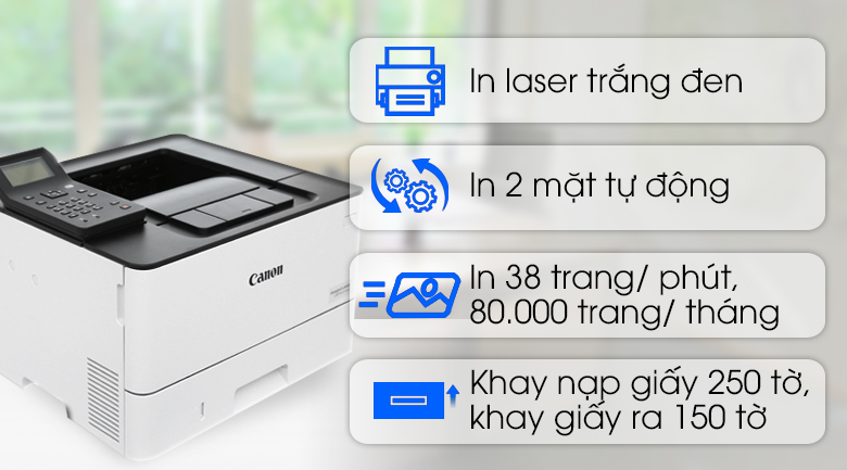 Máy In Laser Trắng Đen Canon LBP214dw Wifi