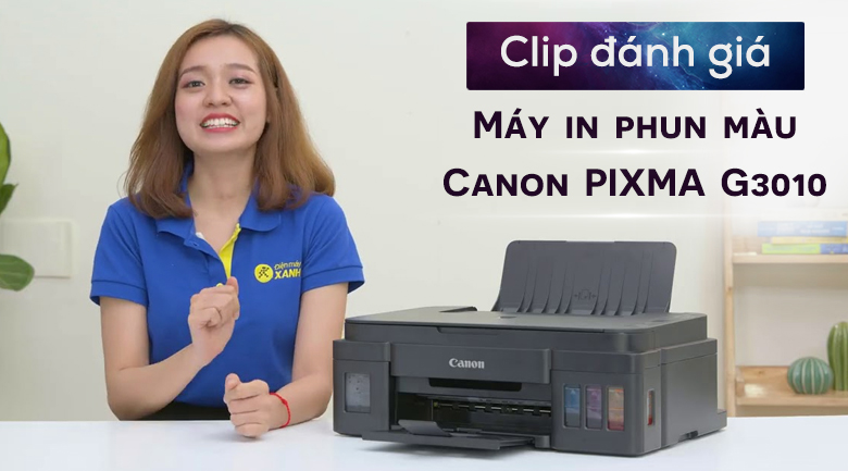 Máy In Phun Màu Canon đa năng in scan copy PIXMA G3010 Wifi