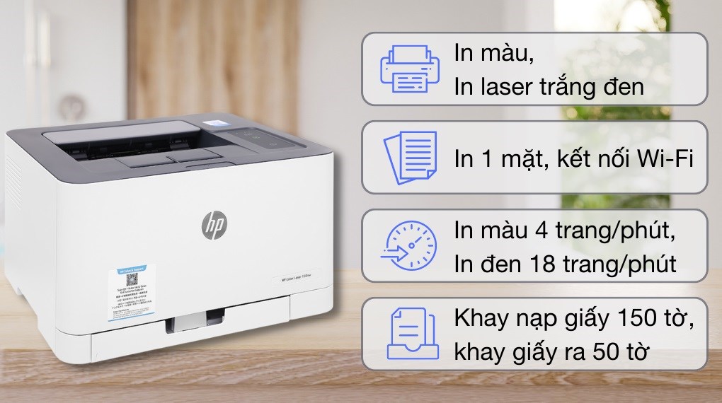 Máy in màu Laser HP 150nw/Wifi (4ZB95A)