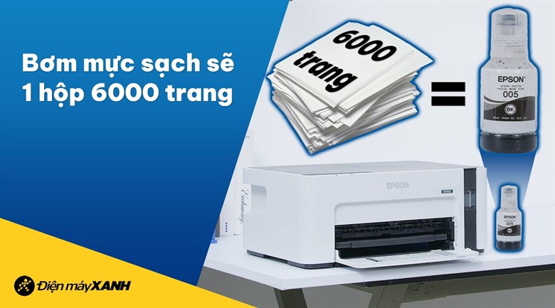 Máy In Phun Trắng Đen Đơn Năng Epson M1100 (C11CG95501)