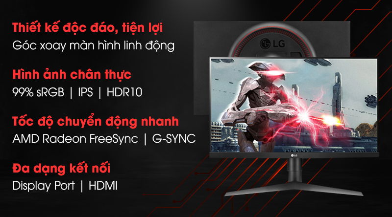 Màn hình LG Gaming UltraGear 27GL650F-B.ATV 27 inch FHD/144Hz/1ms