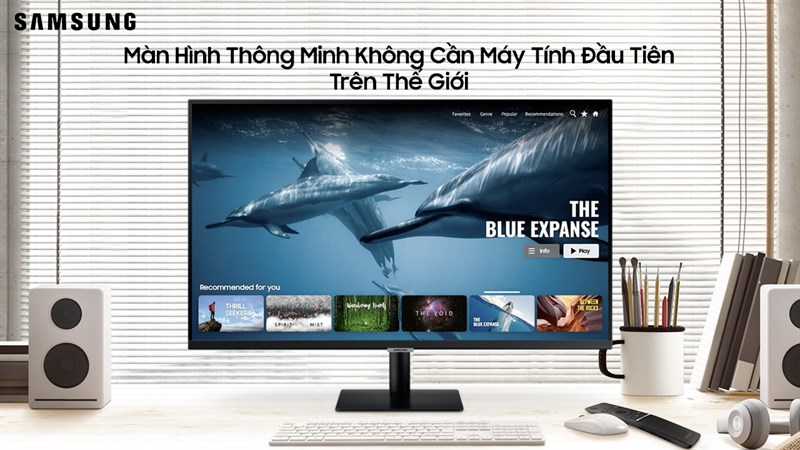 Màn hình thông minh Samsung Smart Monitor M5 27 inch Full HD - Remote (LS27AM501NEXXV)