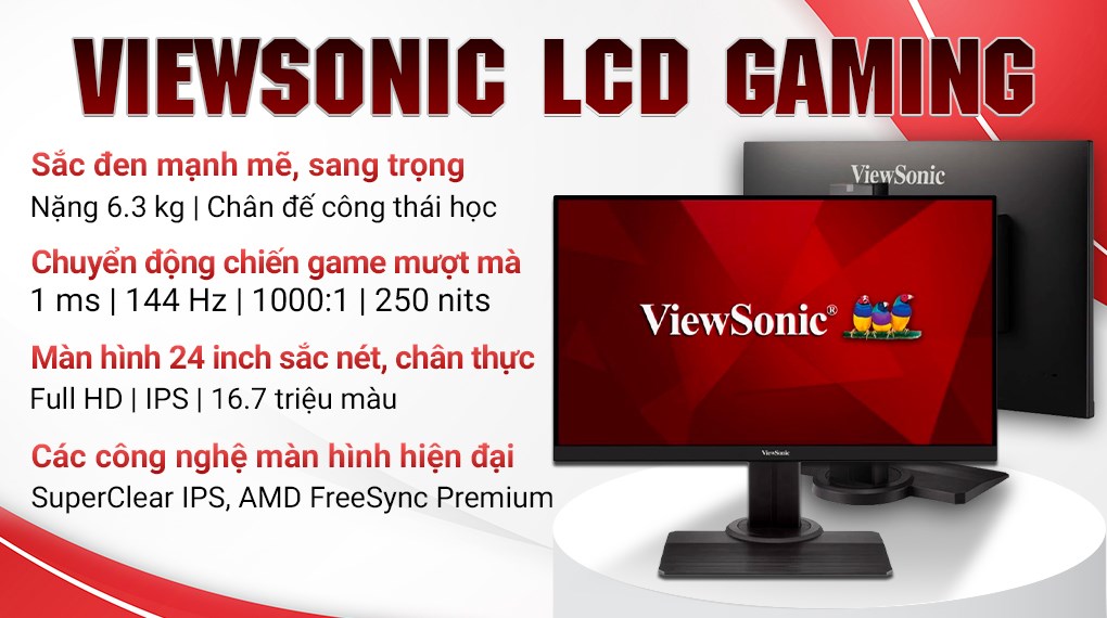 Màn hình ViewSonic Gaming XG2405-2 24 inch FHD/144Hz/1ms/FreeSync/HDMI