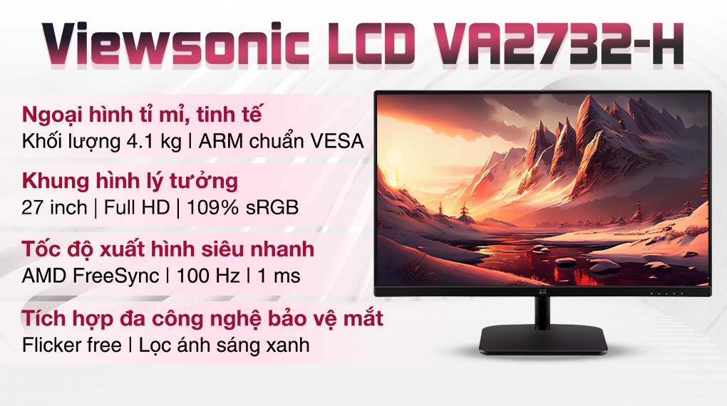 Màn hình Viewsonic VA2732-H 27 inch FHD/IPS/100Hz/1ms/HDMI