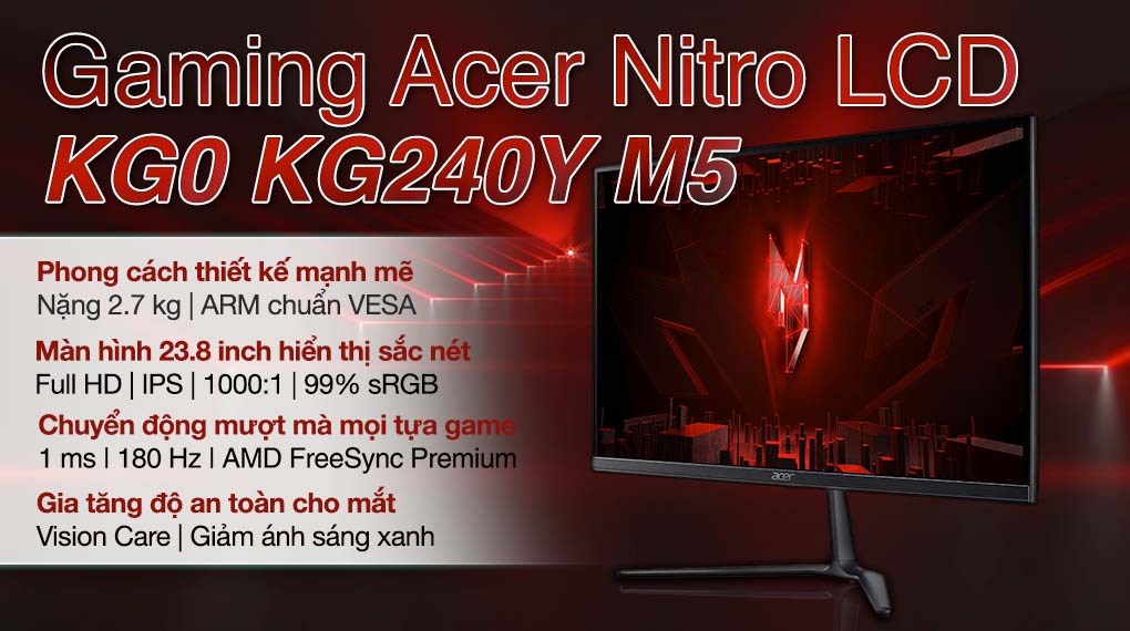 Acer Gaming 23.8 inch Full HD KG240Y M5