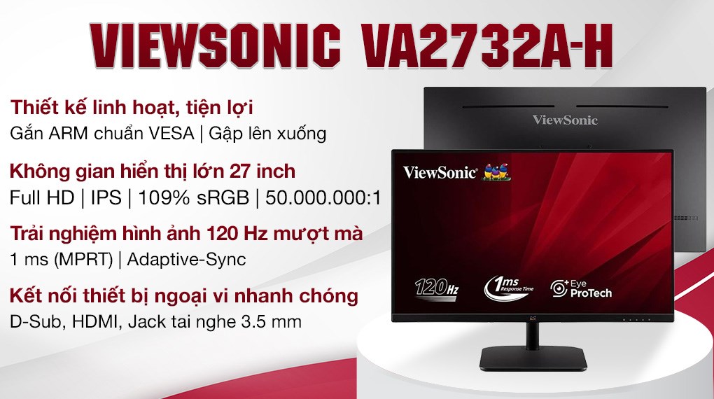 Màn hình Viewsonic VA2732A-H 27 inch FHD/IPS/120Hz/1ms