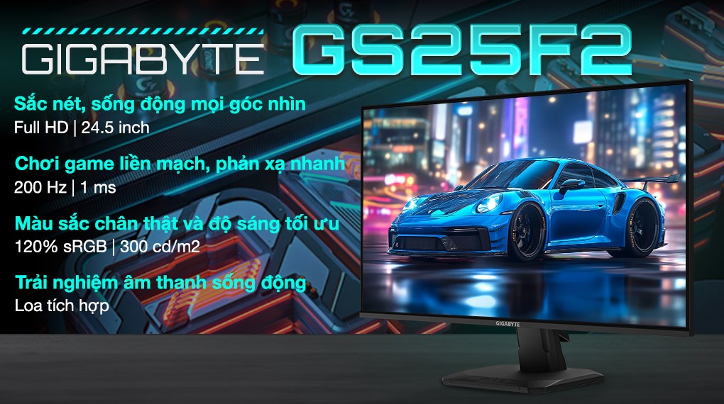 Màn hình Gaming GIGABYTE GS25F2 24.5 inch FHD/IPS/200Hz/1ms