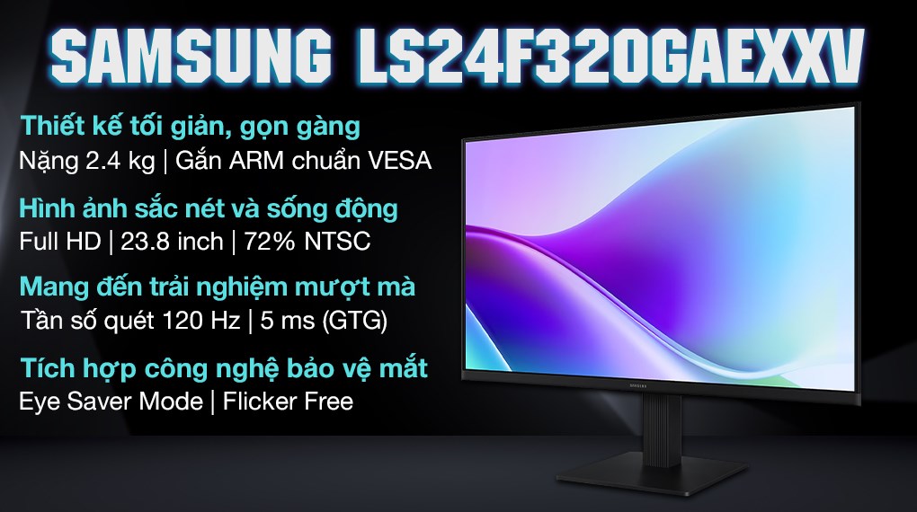 Màn hình Samsung S3 S32GF LS24F320GAEXXV 23.8 inch FHD/IPS/120Hz/5ms