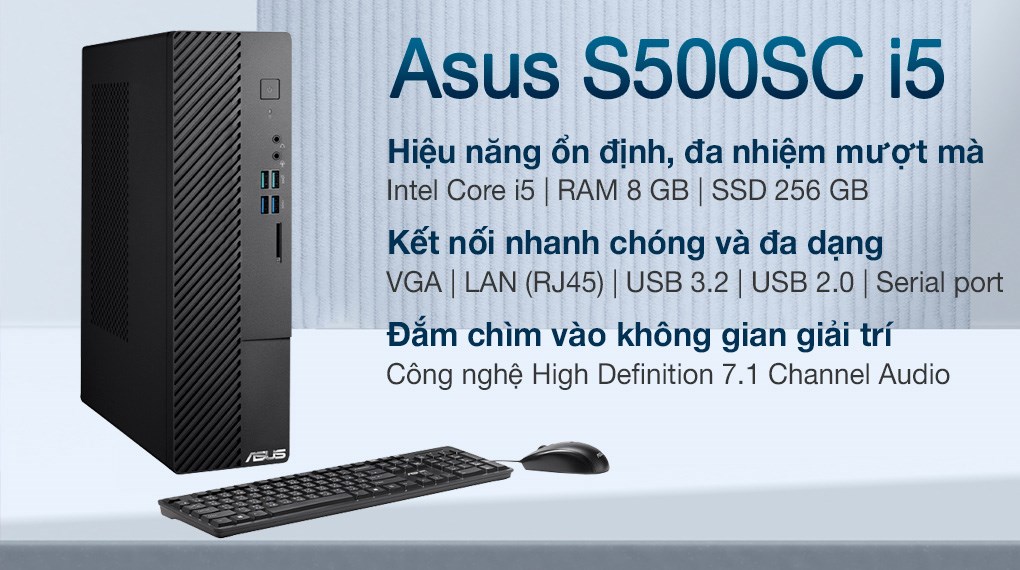 Asus S500SC i5 11400/8GB/256GB/Bàn phím & Chuột/Win11 (511400036W)