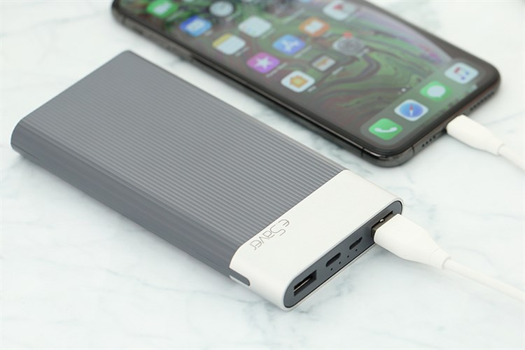 Pin sạc dự phòng Polymer 10.000 mAh Lightning eSaver PJ JP188 Màu Xám