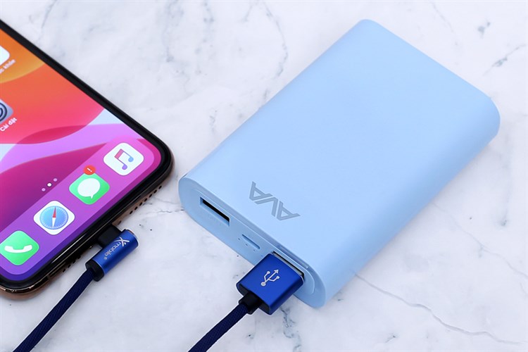 Pin sạc dự phòng 7.500 mAh AVA LJ JP195 Màu Xanh Dương