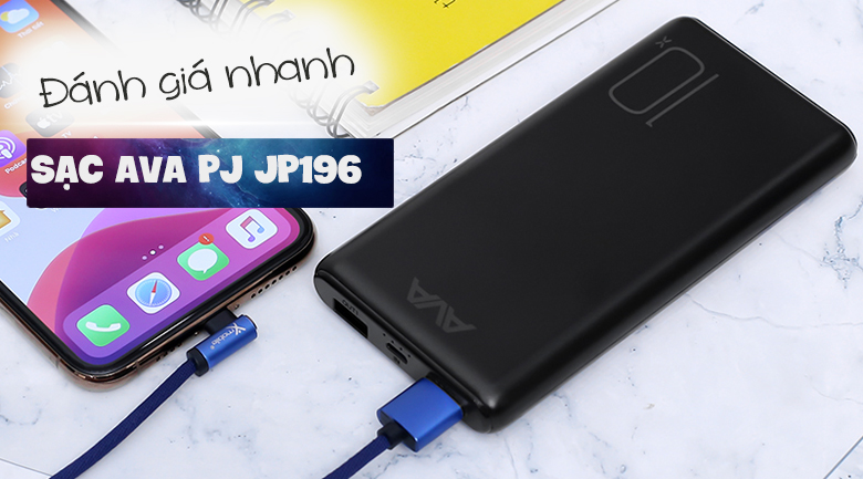 Pin sạc dự phòng Polymer 10.000 mAh 10W AVA PJ JP196