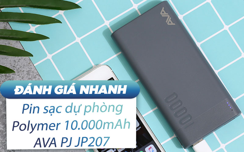 Pin sạc dự phòng Polymer 10.000 mAh AVA PJ JP207