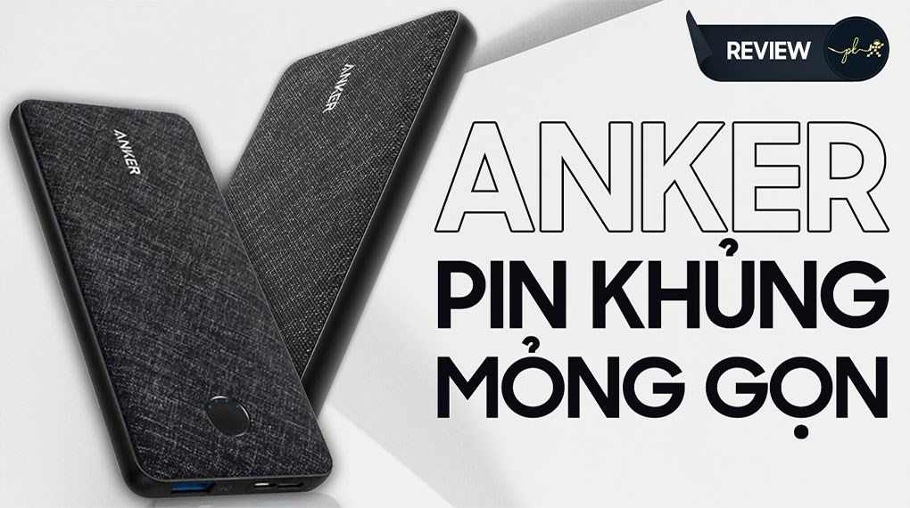 Pin sạc dự phòng Polymer 10.000 mAh Type C PD Anker PowerCore Slim A1231