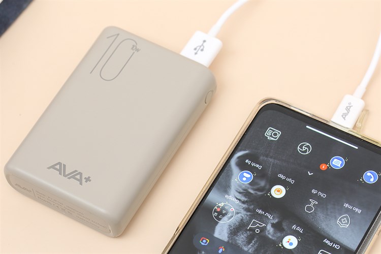 Pin sạc dự phòng Polymer 10.000 mAh 12W AVA+ PJ JP192 Màu Xám