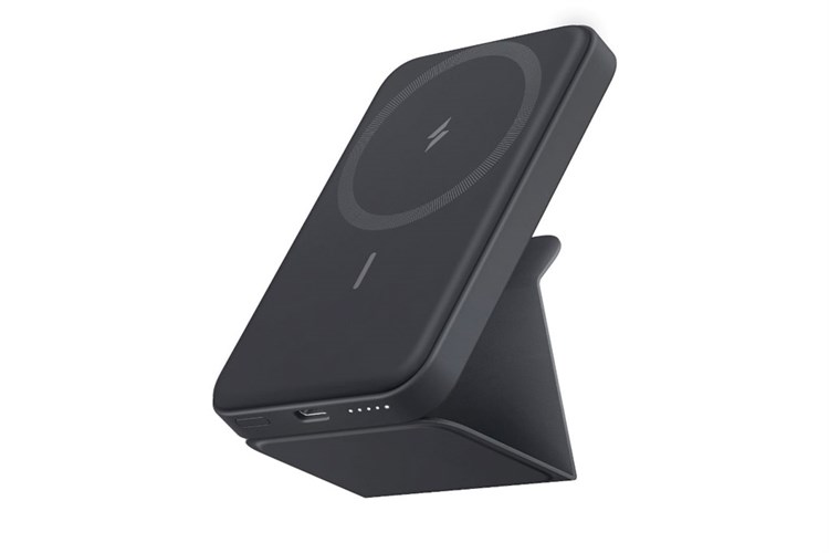 Pin sạc dự phòng Polymer 5000mAh không dây Magnetic Type C 12W Anker MagGo A1611 Màu Đen