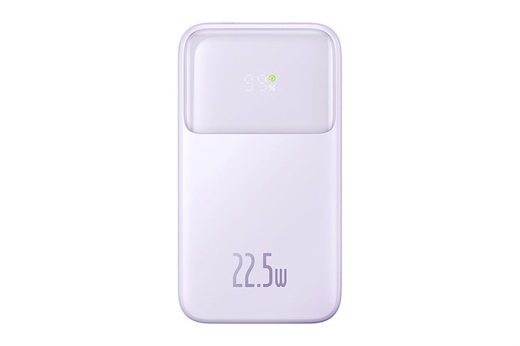 Pin sạc dự phòng Polymer 10000mAh Type C PD 22.5W Baseus Comet PPMD10 kèm cáp Lightning và Type C Màu Tím