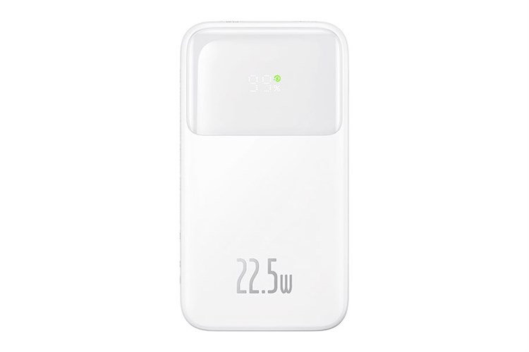 Pin sạc dự phòng Polymer 10000mAh Type C PD 22.5W Baseus Comet PPMD10 kèm cáp Lightning và Type C Màu Trắng