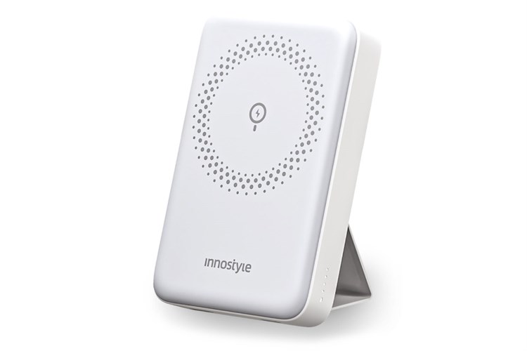 Pin sạc dự phòng 10000mAh không dây Magnetic Type C PD 20W Innostyle PowerMag 2in1 IS20PD Màu Trắng