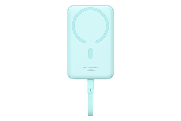 Pin sạc dự phòng Polymer 10000mAh không dây Magnetic Type C PD 30W Baseus PPCXM10T kèm cáp Type C Màu Xanh