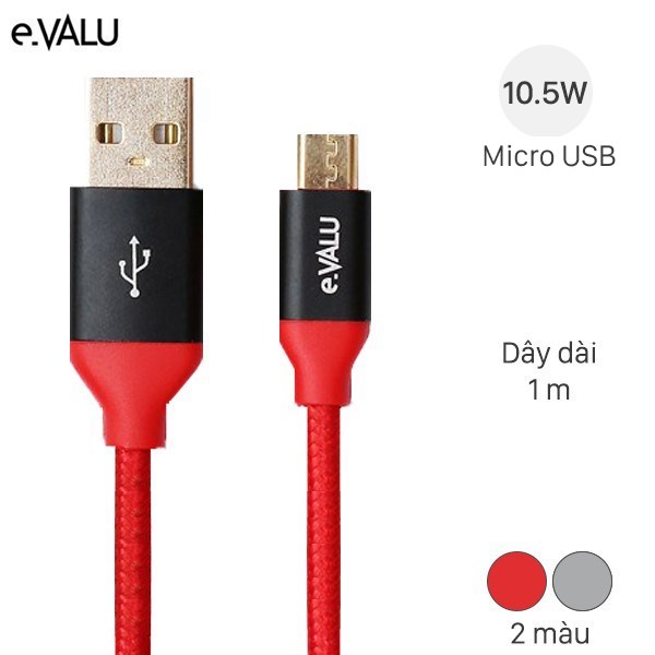 Cáp Micro USB 1m eValu LTM-01