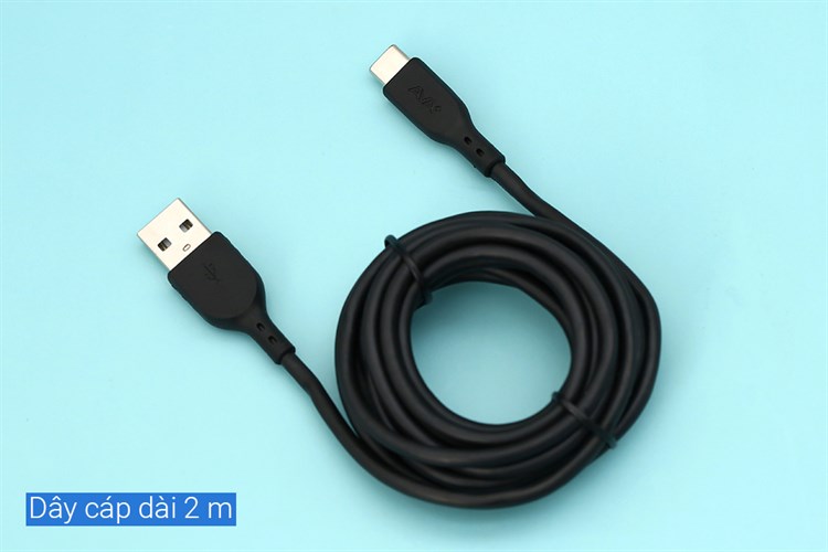 Cáp Type C 2m AVA+ DS08C Màu Đen