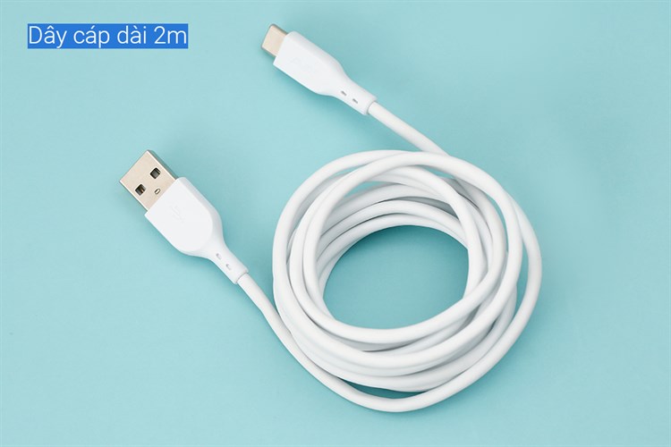 Cáp Type C 2m AVA+ DS08C Màu Trắng