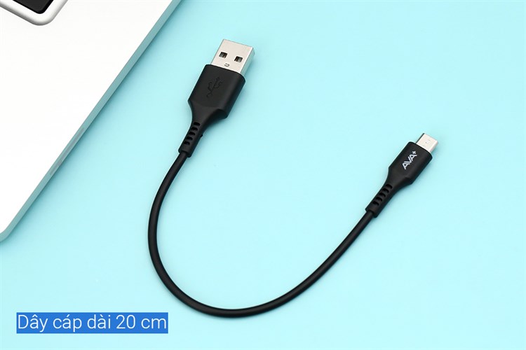 Cáp Micro USB 0.2m AVA+ HKU601 Màu Đen