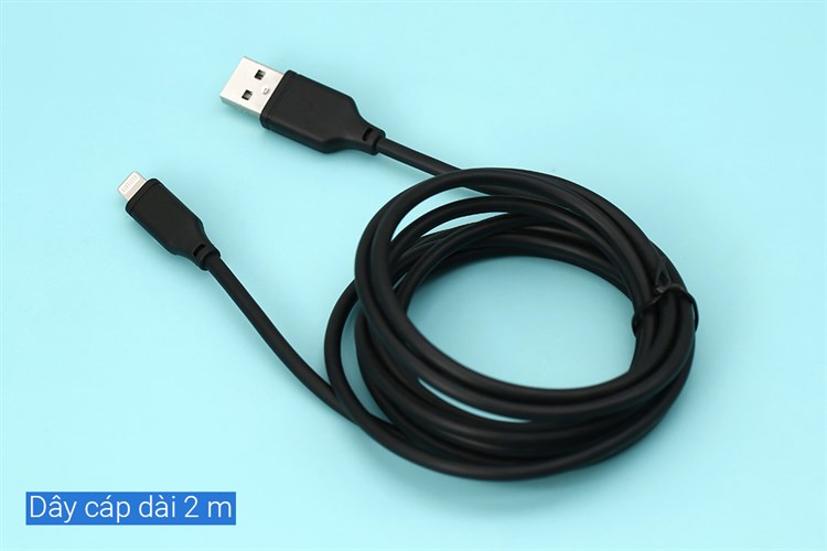 Cáp Lightning 2m AVA+ LJET-L21 Màu Đen