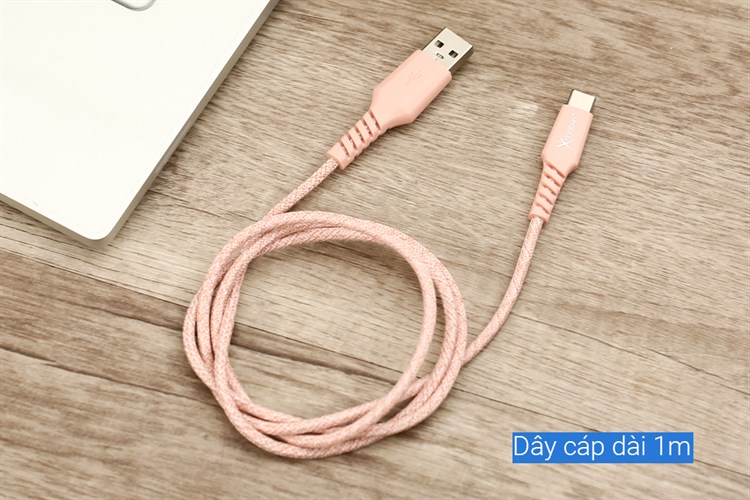 Cáp Type C 1m Xmobile DS09CP-WB Màu Hồng