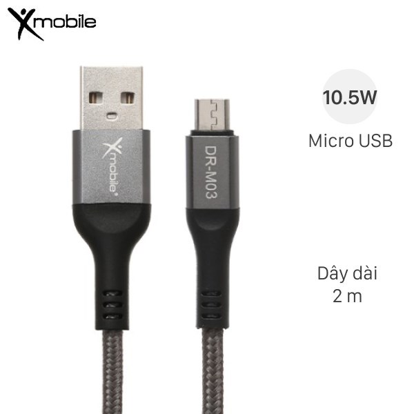 Cáp Micro USB 2m Xmobile DR-M03